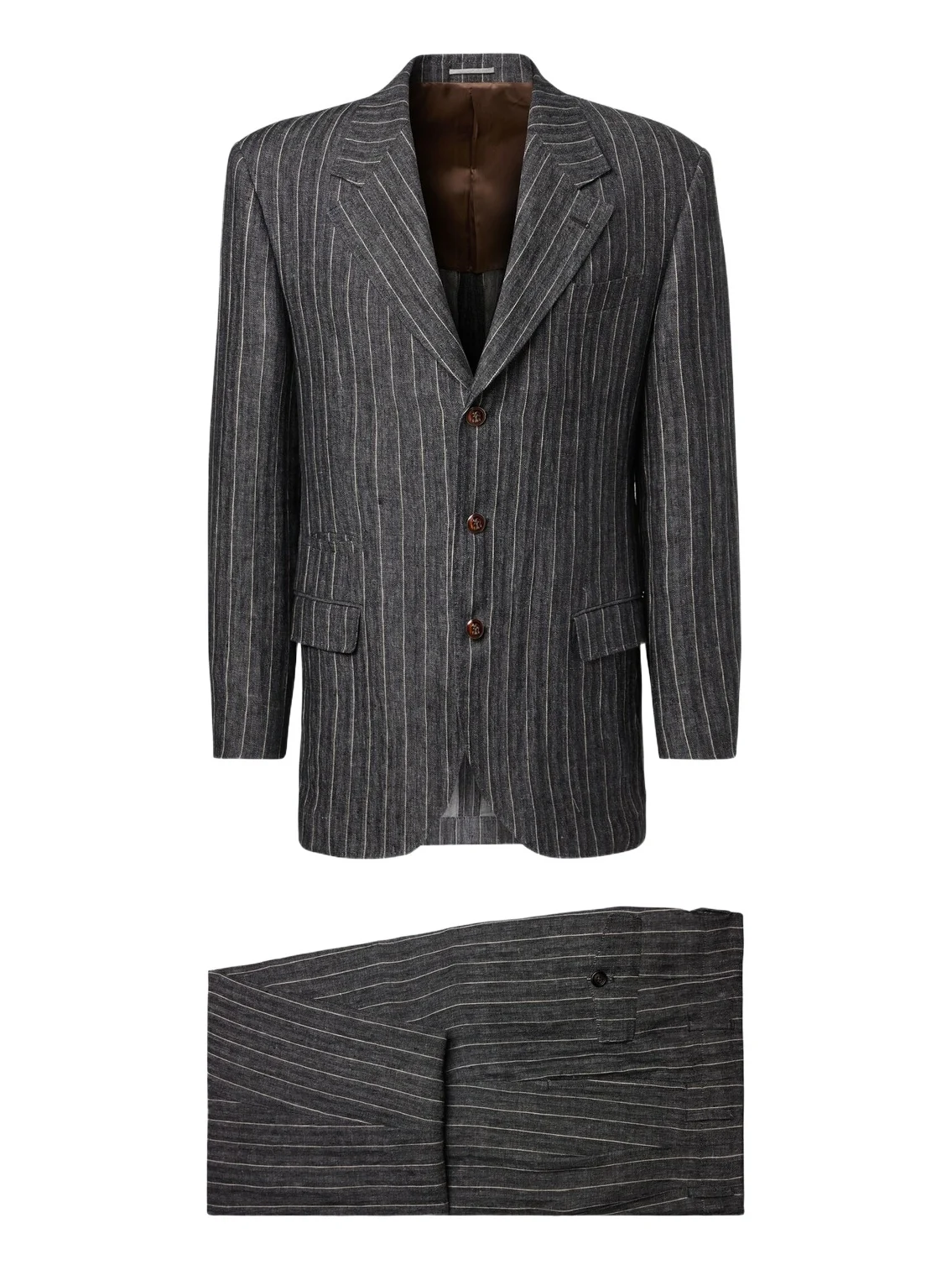 Brunello Cucinelli Chalk stripe linen suit