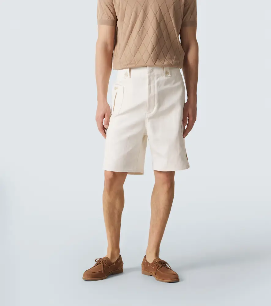 Brunello Cucinelli Cotton and linen canvas cargo shorts | Thumbnail 2 Brunello Cucinelli Cotton and linen canvas cargo shorts | Thumbnail 2