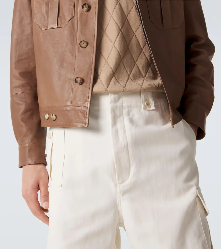 Brunello Cucinelli Cotton and linen canvas cargo shorts | Thumbnail 3 Brunello Cucinelli Cotton and linen canvas cargo shorts | Thumbnail 3