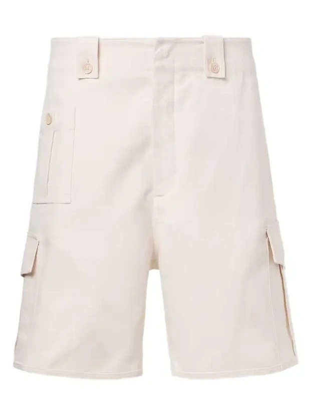 Cotton and linen canvas cargo shorts Cotton and linen canvas cargo shorts