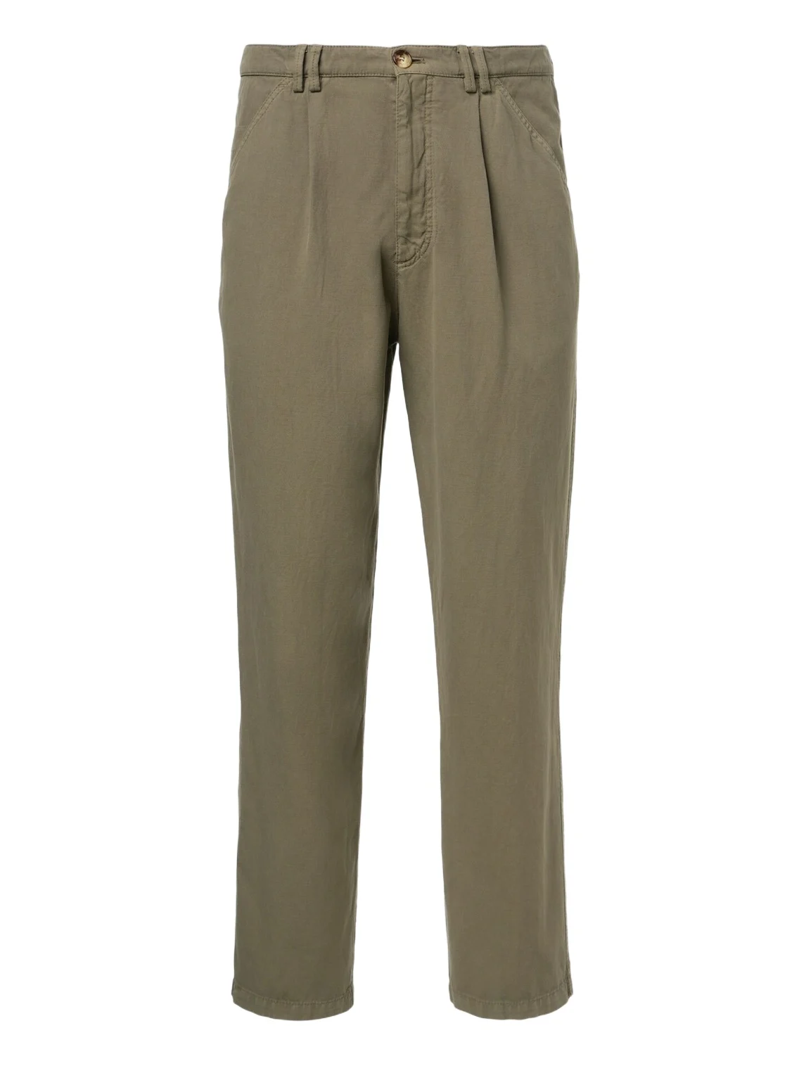 Cotton and linen straight pants