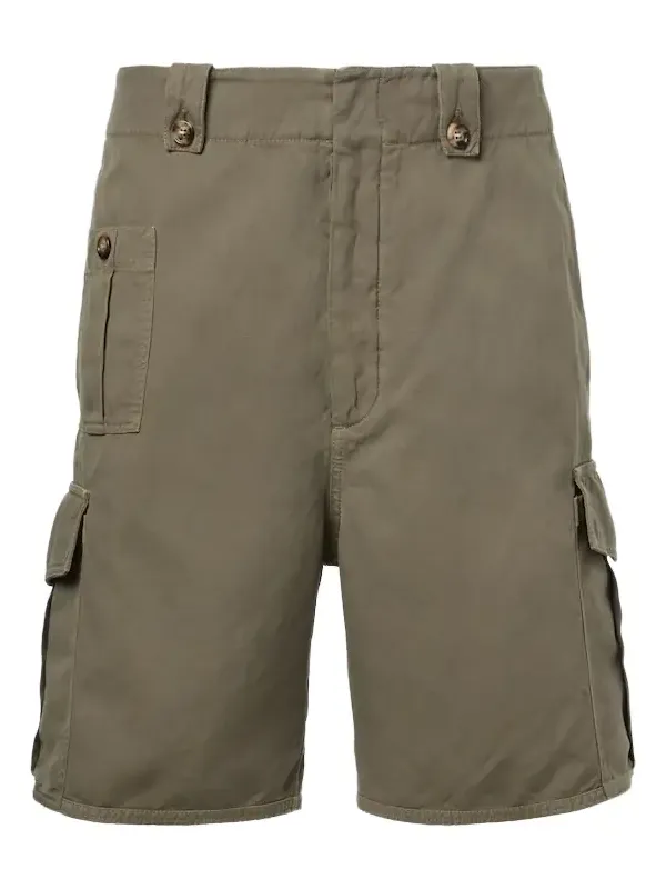 Cotton and linen cargo shorts Cotton and linen cargo shorts