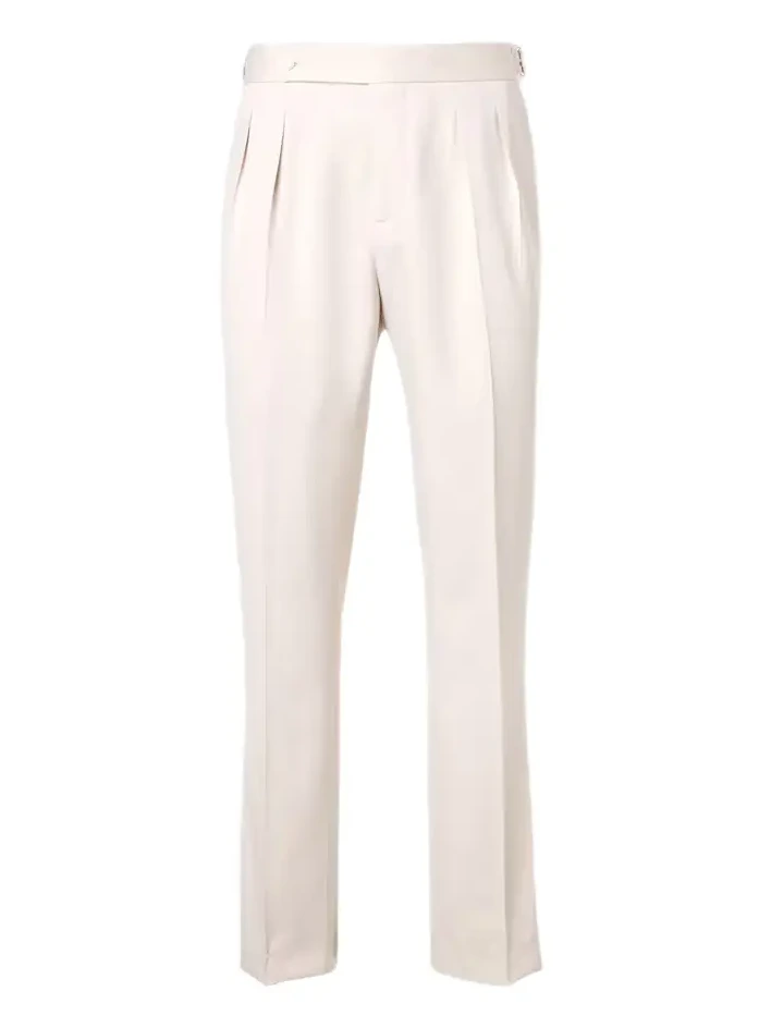 Silk straight pants