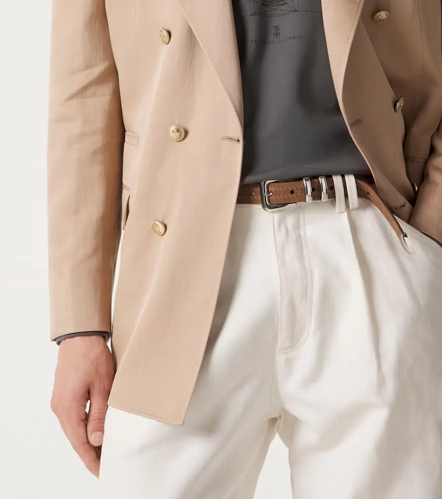 Brunello Cucinelli Debossed leather belt | Thumbnail 2