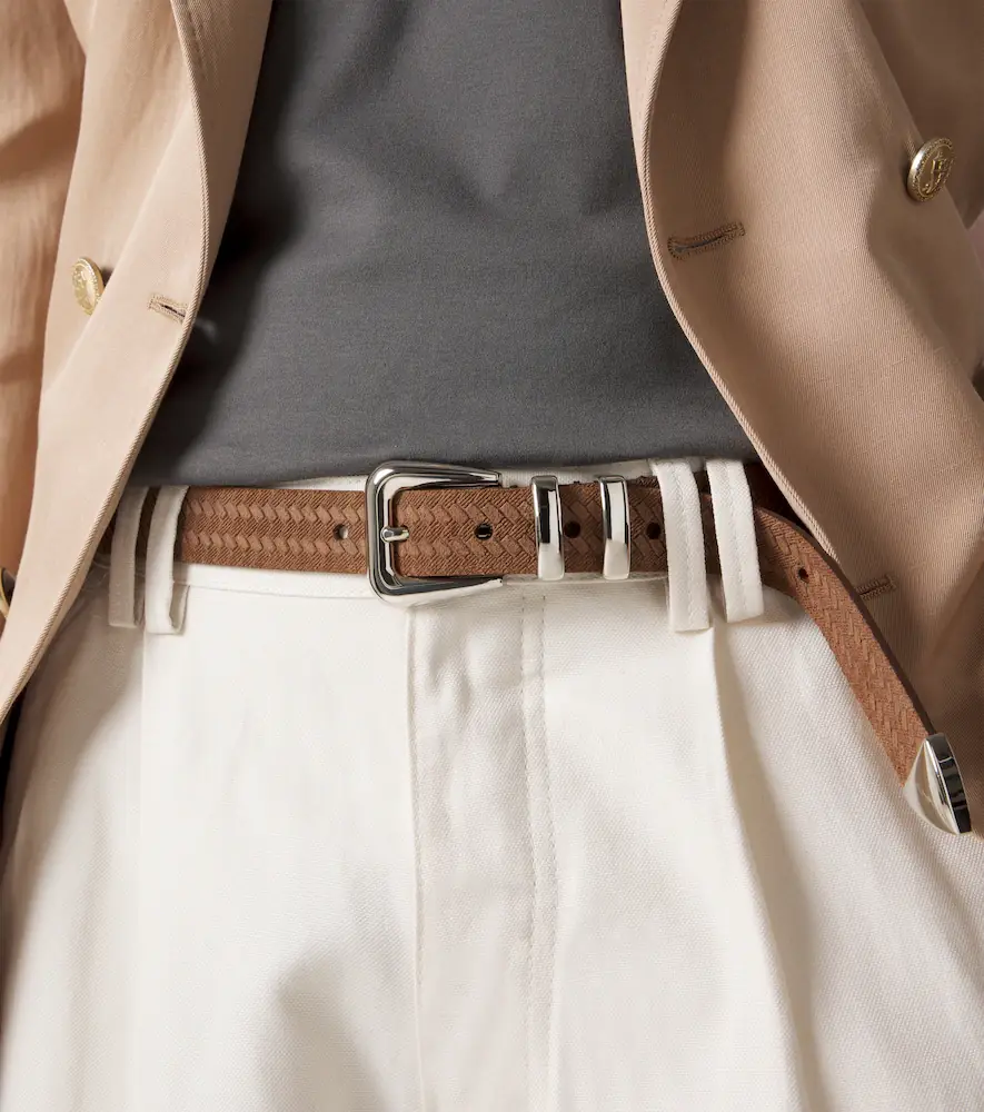 Brunello Cucinelli Debossed leather belt | Thumbnail 4
