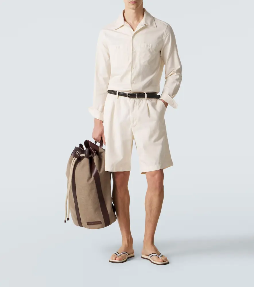 Brunello Cucinelli Striped thong sandals | Thumbnail 3 Brunello Cucinelli Striped thong sandals | Thumbnail 3