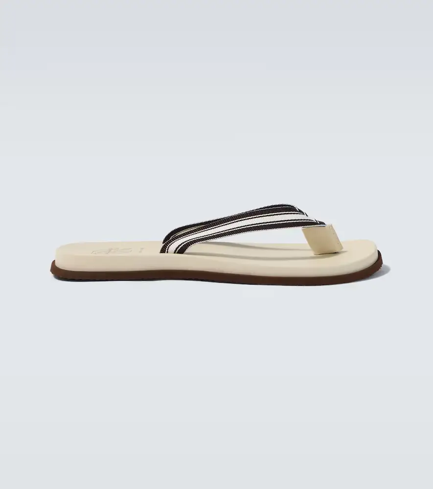 Brunello Cucinelli Striped thong sandals | Thumbnail 4 Brunello Cucinelli Striped thong sandals | Thumbnail 4