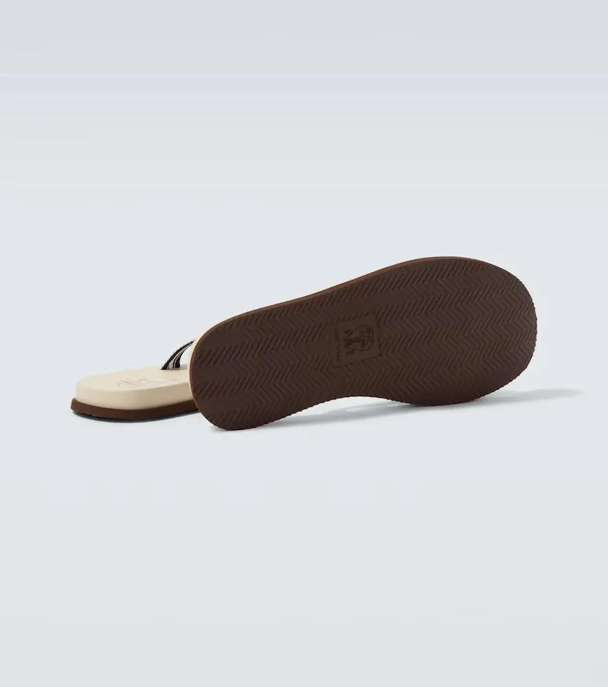 Brunello Cucinelli Striped thong sandals | Thumbnail 6 Brunello Cucinelli Striped thong sandals | Thumbnail 6