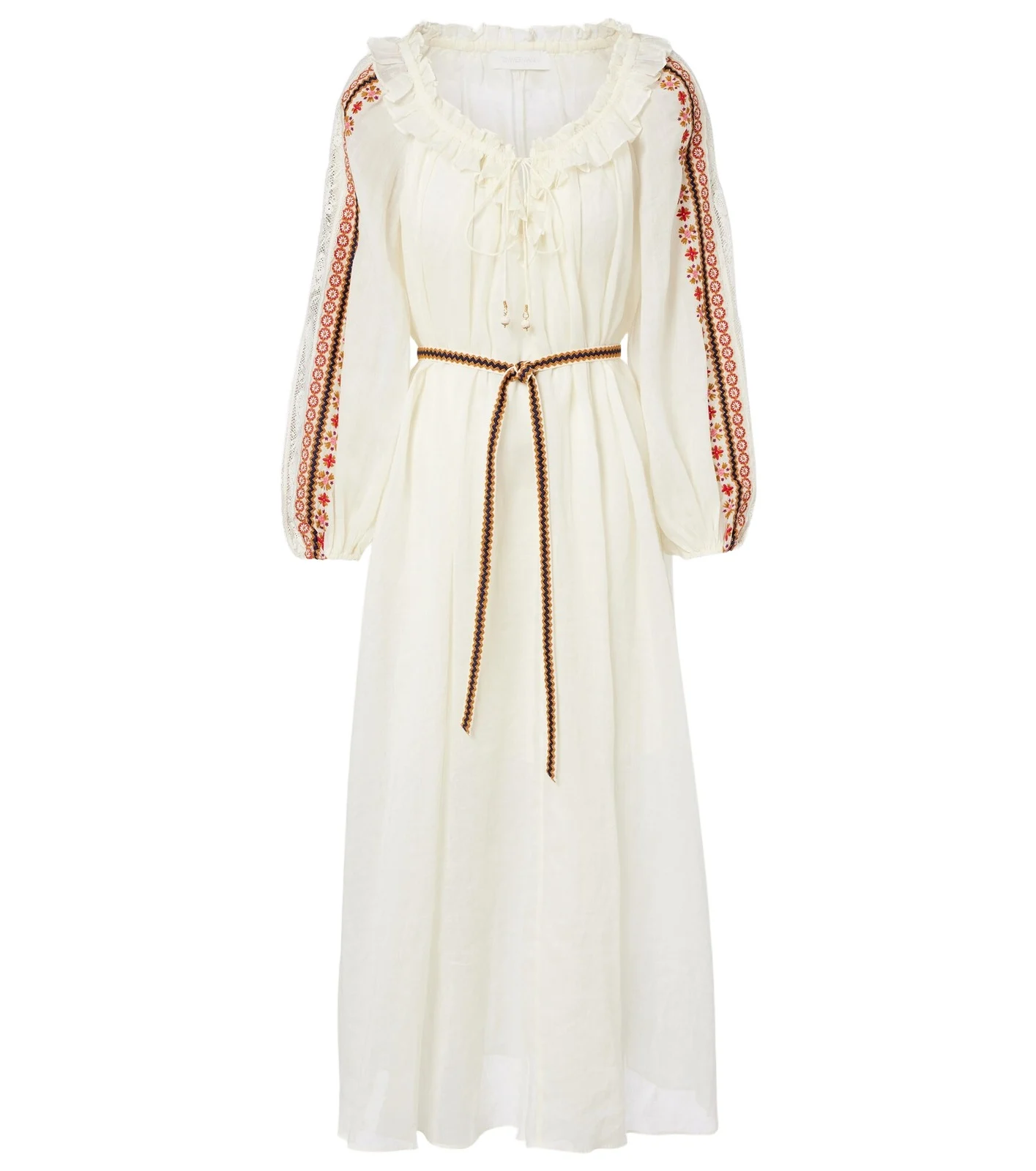 Aster embroidered ramie maxi dress
