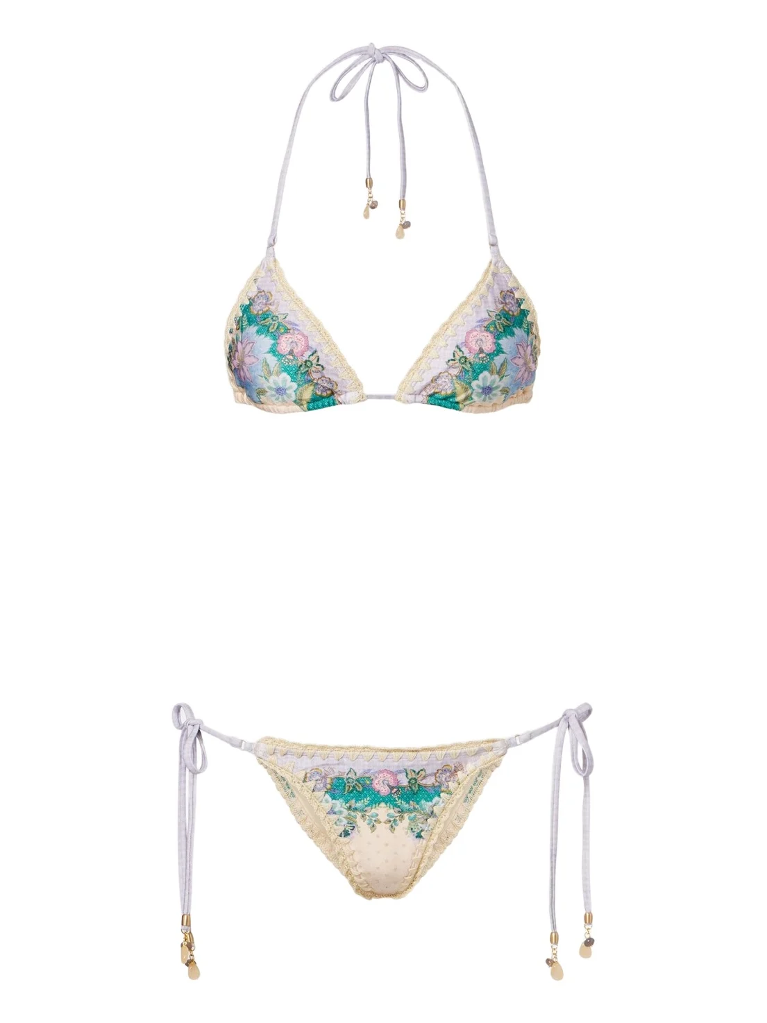 Indra floral metallic-effect bikini Indra floral metallic-effect bikini