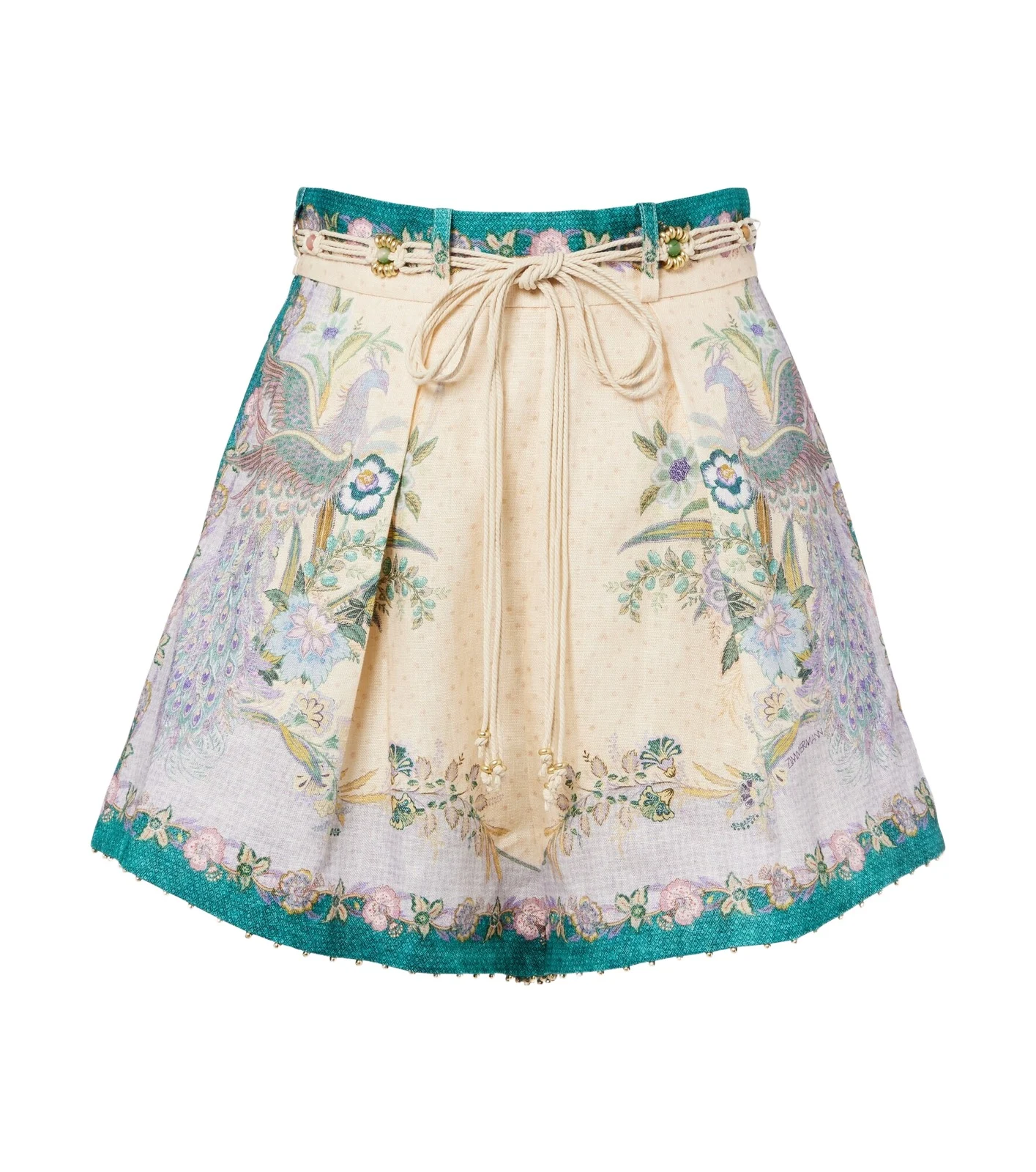 Zimmermann Indra printed linen shorts