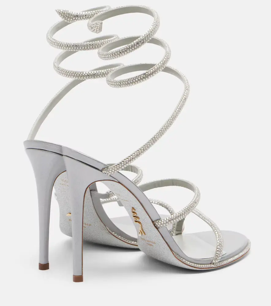 René Caovilla Cleo embellished satin sandals | Thumbnail 2 René Caovilla Cleo embellished satin sandals | Thumbnail 2