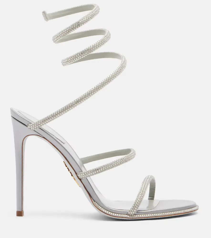 René Caovilla Cleo embellished satin sandals | Thumbnail 3 René Caovilla Cleo embellished satin sandals | Thumbnail 3