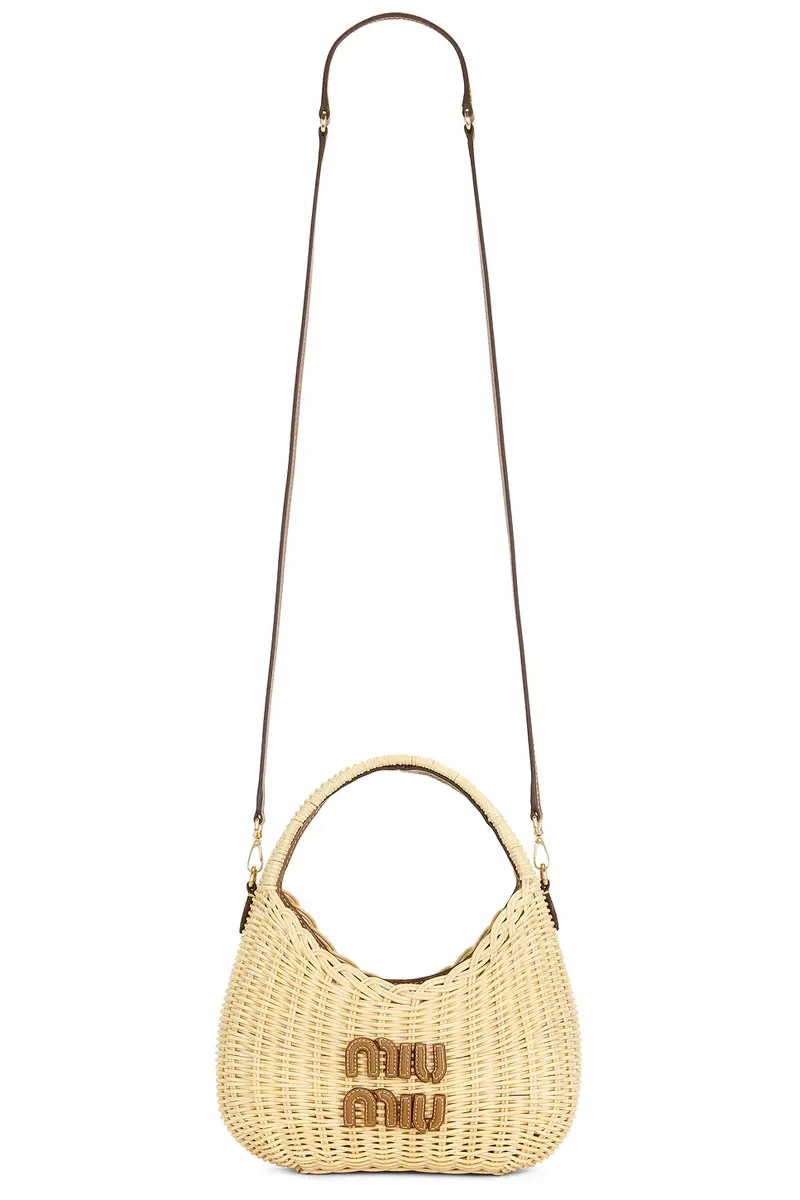 Miu Miu Midollino City Calg Top Handle Bag