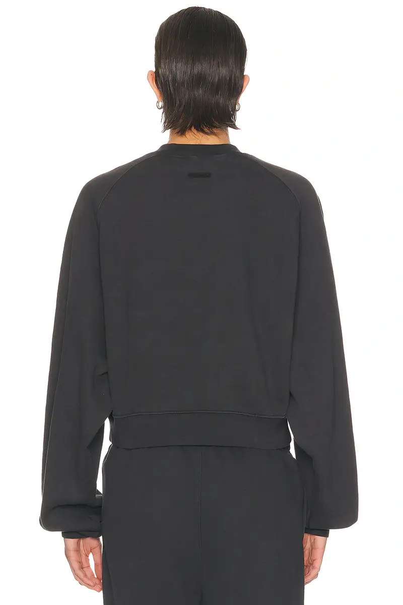 Fear of God Essentials Campus 90's Cropped Raglan Fleece Crewneck Sweatshirt | Thumbnail 3 Fear of God Essentials Campus 90's Cropped Raglan Fleece Crewneck Sweatshirt | Thumbnail 3