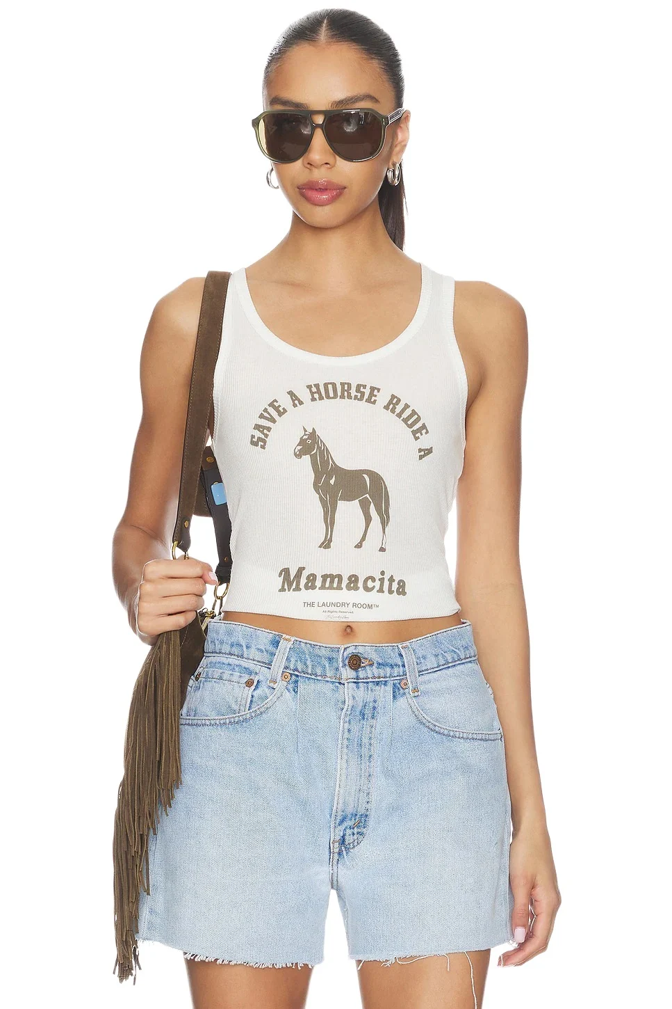 Ride A Mamacita Rib Tank Top Ride A Mamacita Rib Tank Top