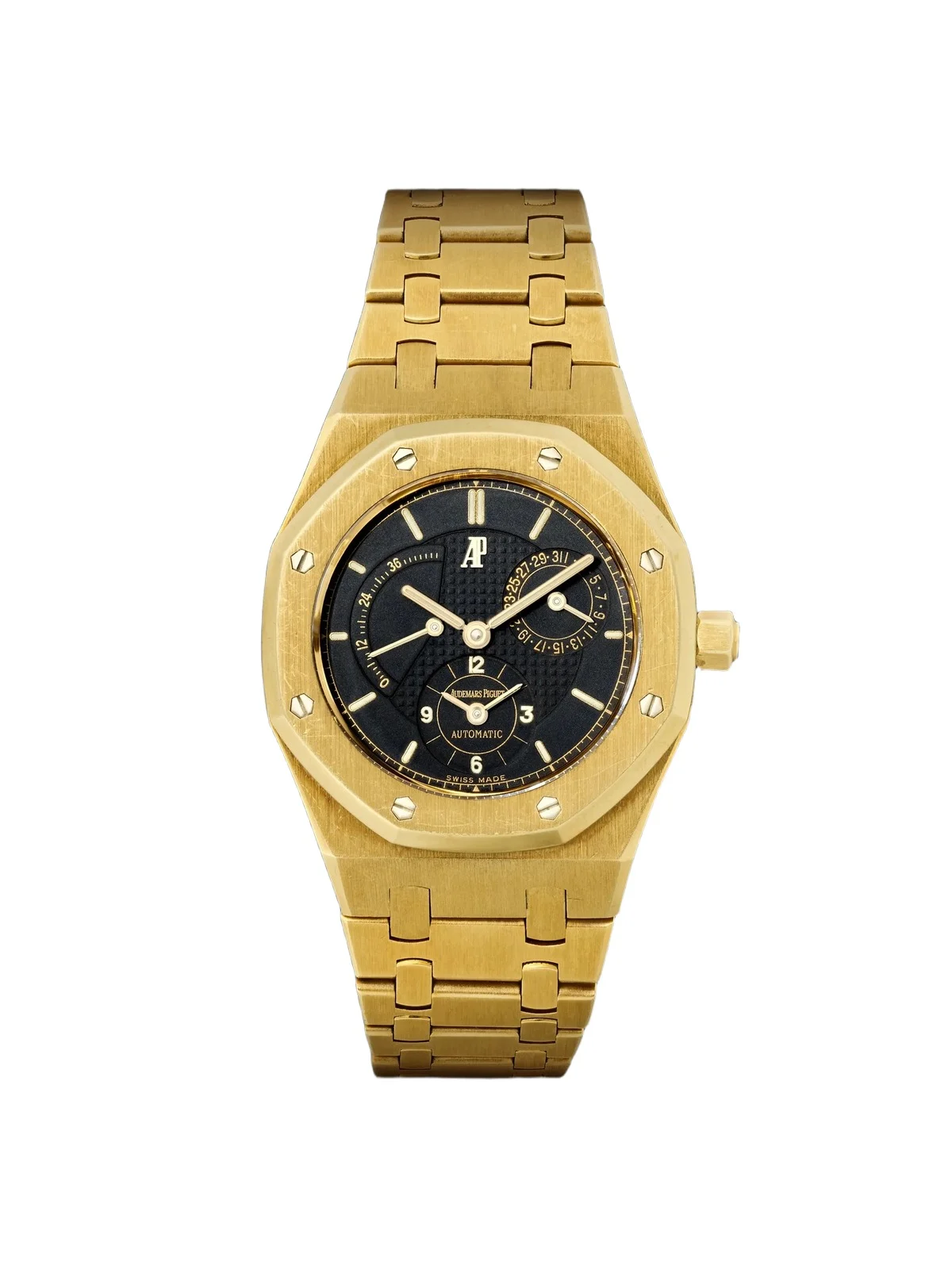 Stephanie Windsor Audemars Piguet Vintage 1997 Royal Oak Automatic Dual Time 18-Karat Yellow Gold Watch, Ref. 25730BA (7.25'' wrist) - Men