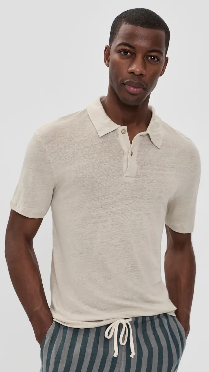 Alex Crane Linen Knit Polo | Thumbnail 2 Alex Crane Linen Knit Polo | Thumbnail 2