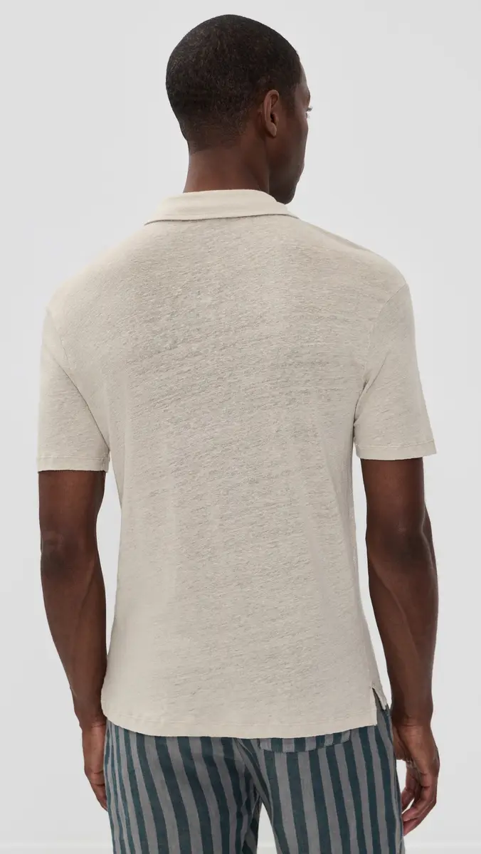 Alex Crane Linen Knit Polo | Thumbnail 3 Alex Crane Linen Knit Polo | Thumbnail 3