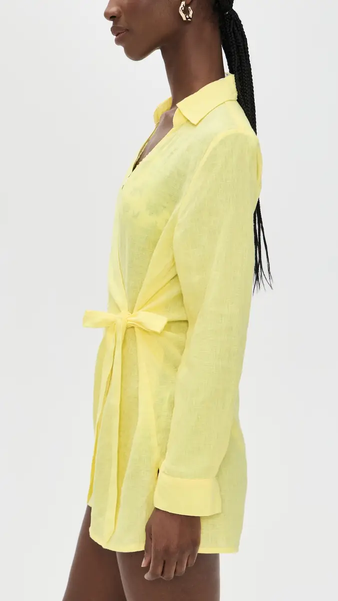 PQ Swim Lily Linen Cover Up | Thumbnail 4