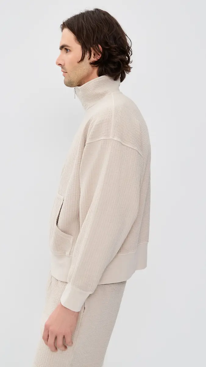 Asher Jean Waffle Zip Jacket | Thumbnail 4