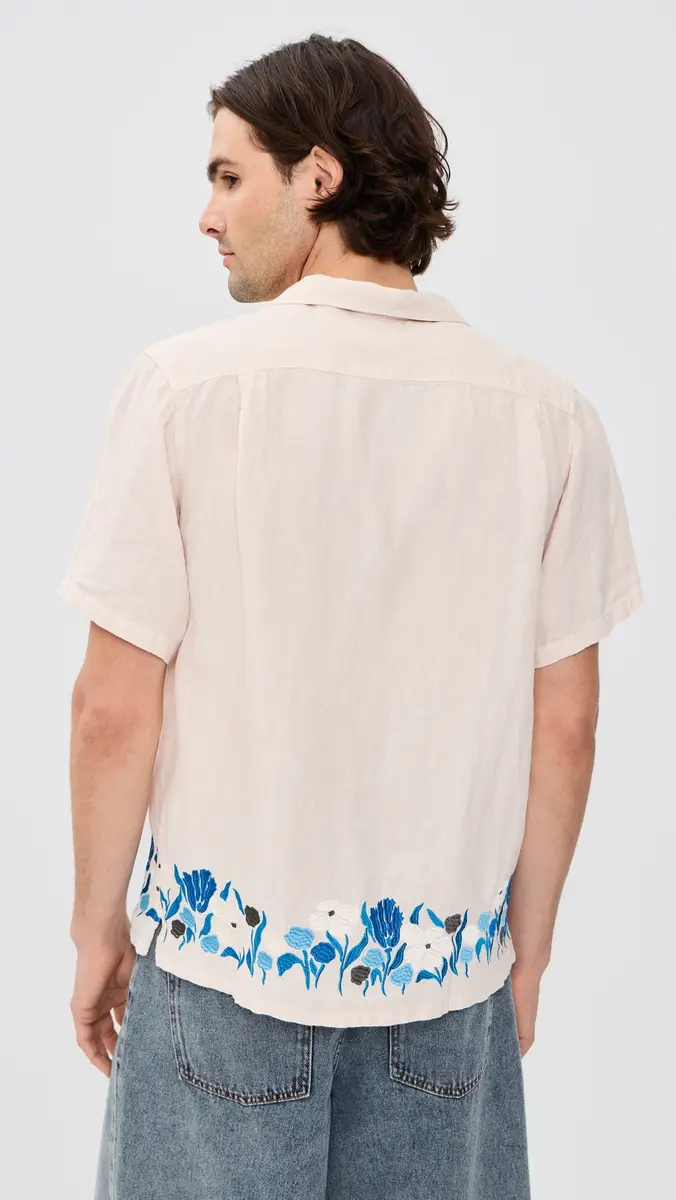 BATHER Pearl Lawn Linen Camp Shirt | Thumbnail 3 BATHER Pearl Lawn Linen Camp Shirt | Thumbnail 3