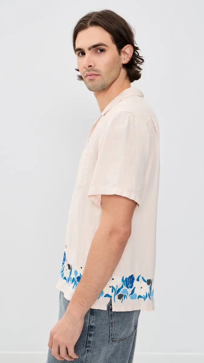 BATHER Pearl Lawn Linen Camp Shirt | Thumbnail 4 BATHER Pearl Lawn Linen Camp Shirt | Thumbnail 4