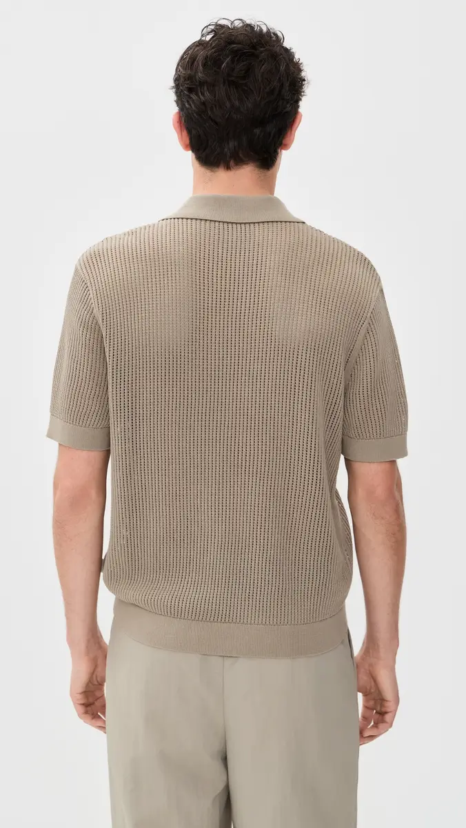 AUTO-REPLY Knit Mesh Polo Shirt | Thumbnail 3