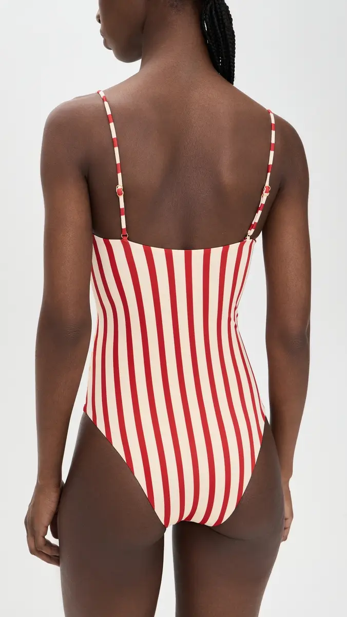 Farm Rio Navy Stripes Off-White One Piece | Thumbnail 3 Farm Rio Navy Stripes Off-White One Piece | Thumbnail 3