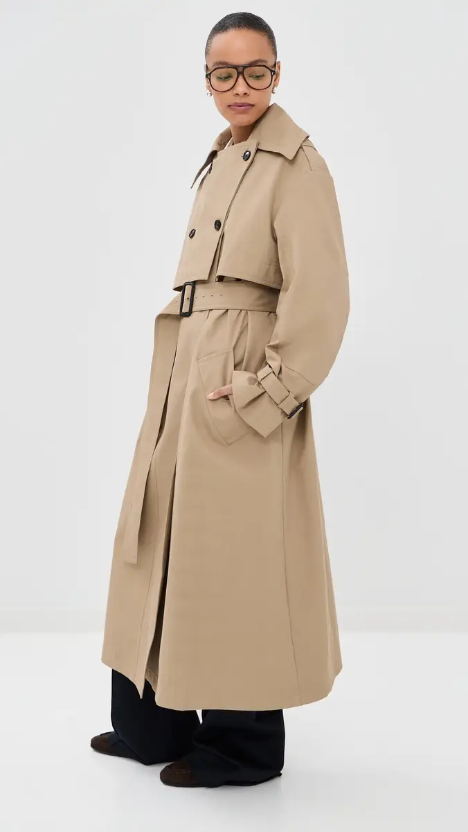 CO Double ayered Trench Coat Camel | Thumbnail 4 CO Double ayered Trench Coat Camel | Thumbnail 4