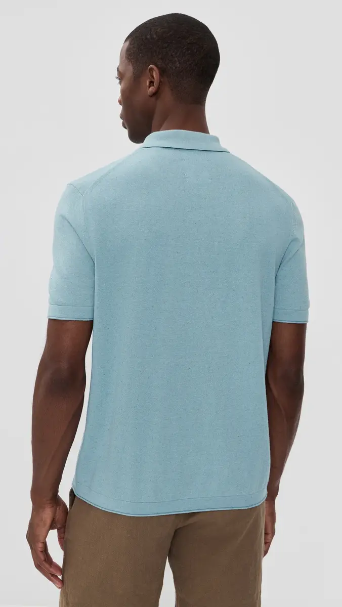 Billy Reid Cotton Linen Sweater Polo | Thumbnail 3 Billy Reid Cotton Linen Sweater Polo | Thumbnail 3