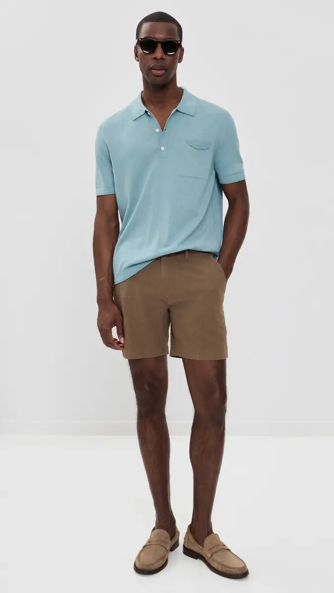Billy Reid Cotton Linen Sweater Polo | Thumbnail 5 Billy Reid Cotton Linen Sweater Polo | Thumbnail 5