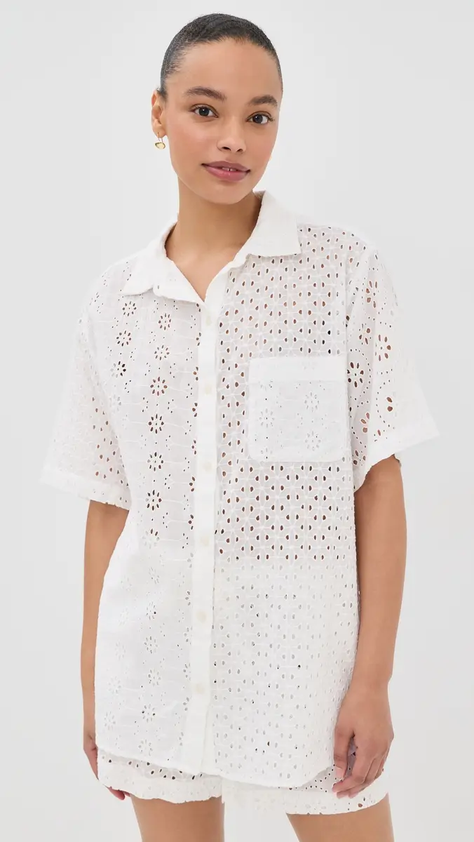 Polo Ralph Lauren Short Sleeve Shirt & Shorts Set White | Thumbnail 3