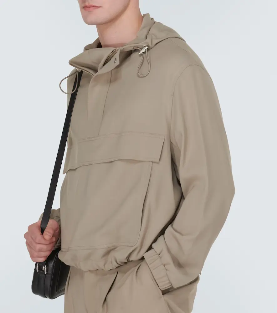 AMI PARIS Hooded half-zip twill jacket | Thumbnail 5 AMI PARIS Hooded half-zip twill jacket | Thumbnail 5