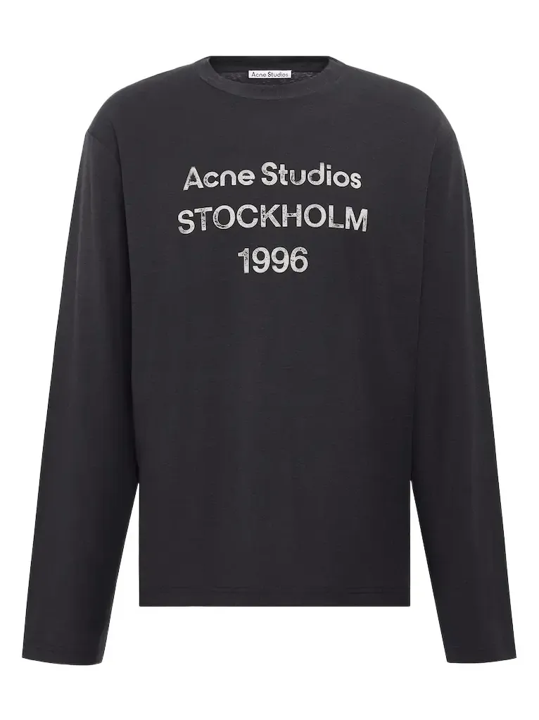 Acne Studios Logo distressed jersey T-shirt