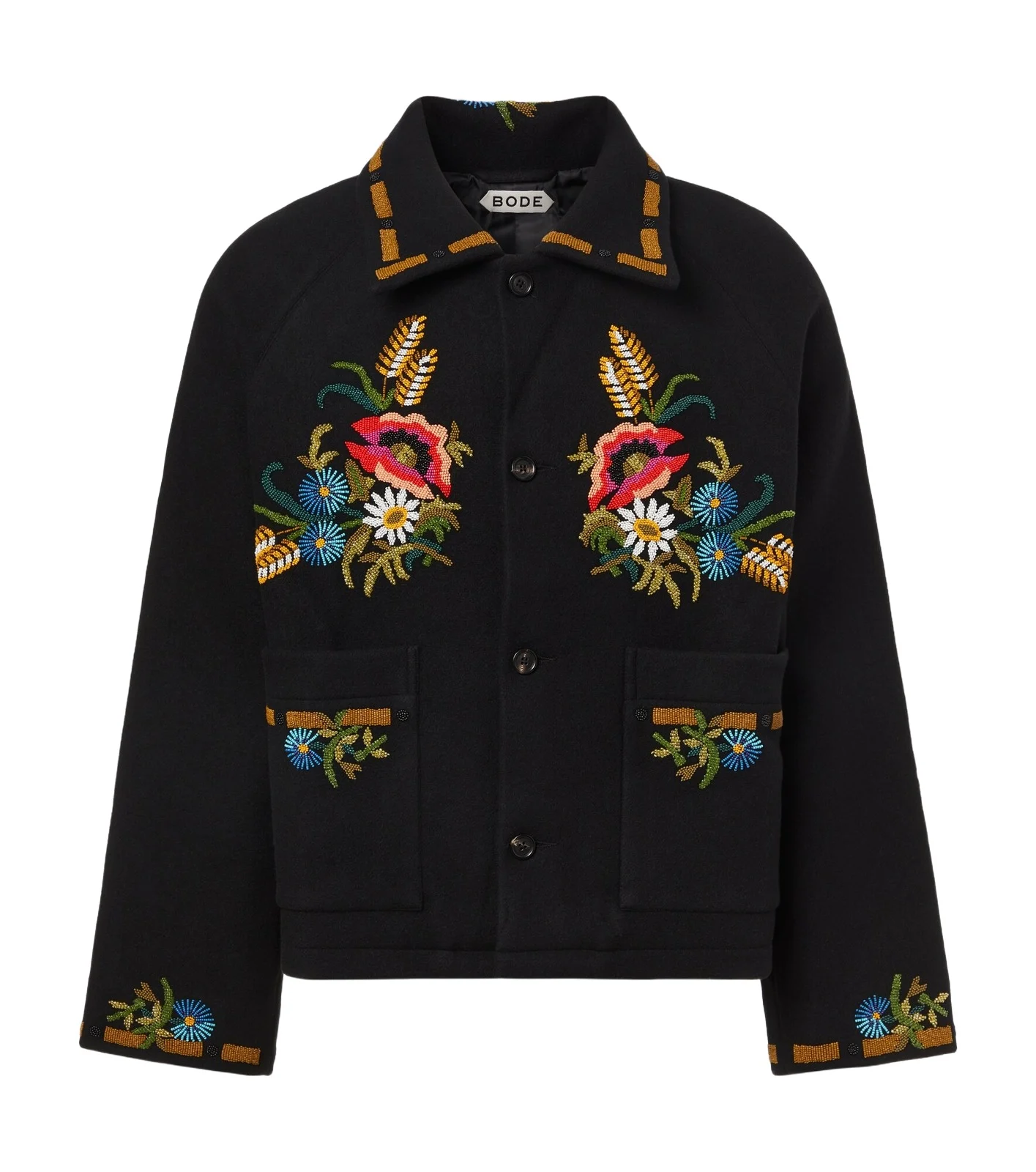 BODE Beaded Aquitaine embellished wool jacket