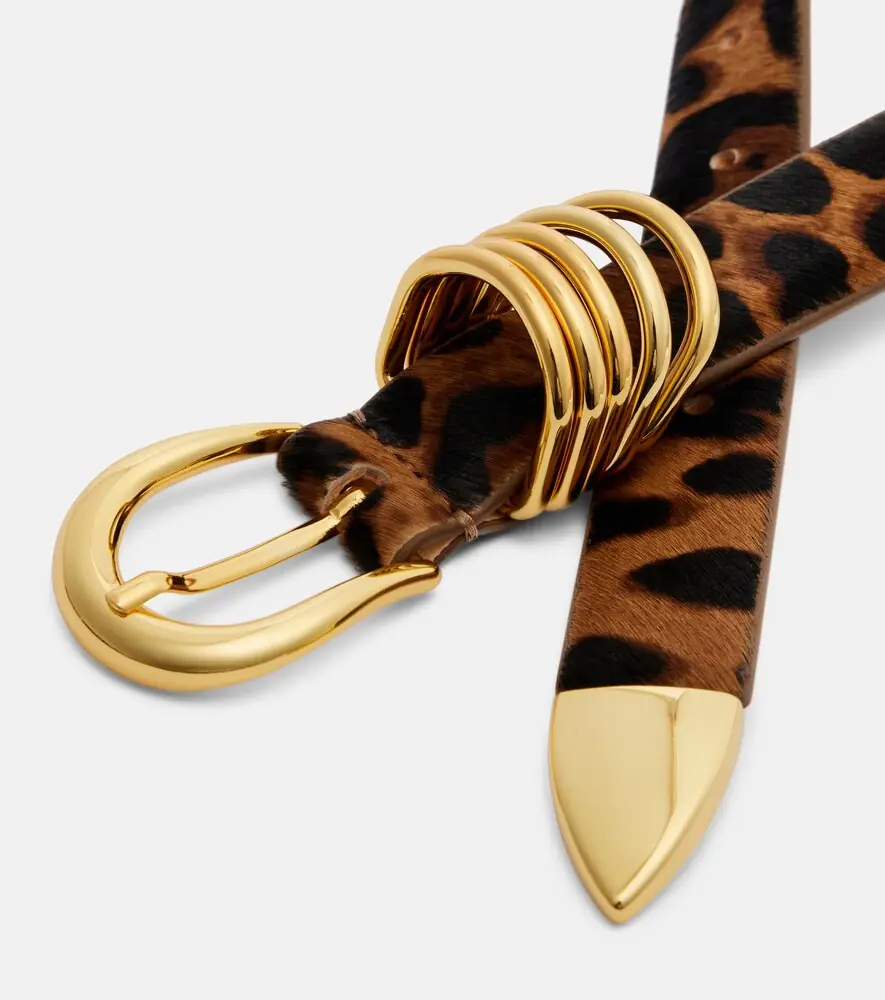 Déhanche Déhanche Hollyhock leopard-print calf hair belt | Thumbnail 2