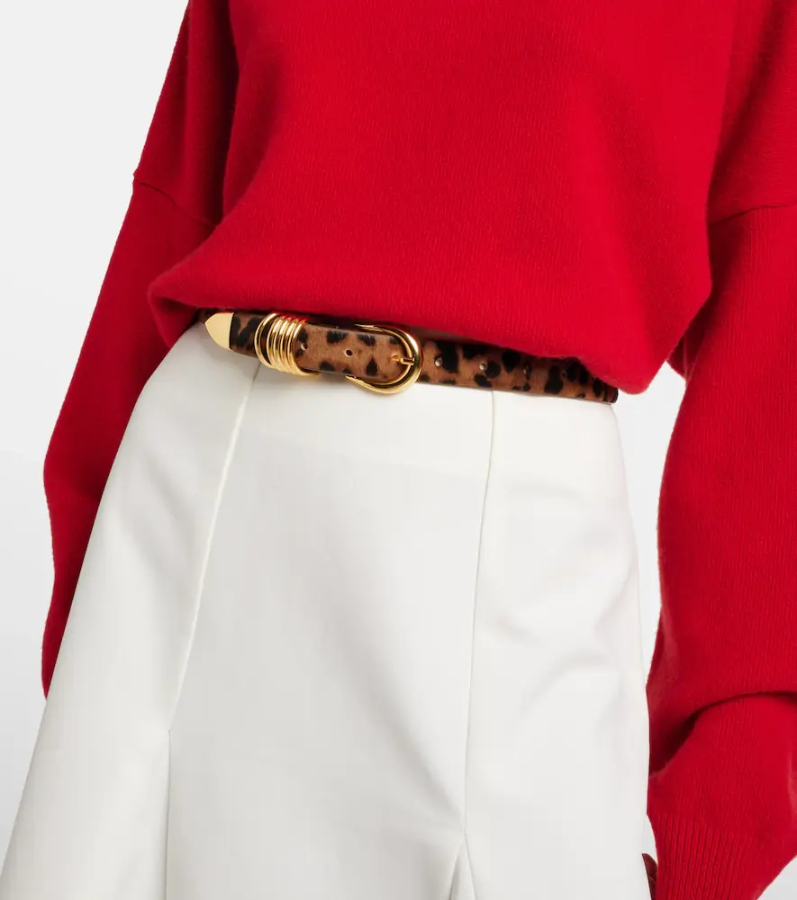 Déhanche Déhanche Hollyhock leopard-print calf hair belt | Thumbnail 3