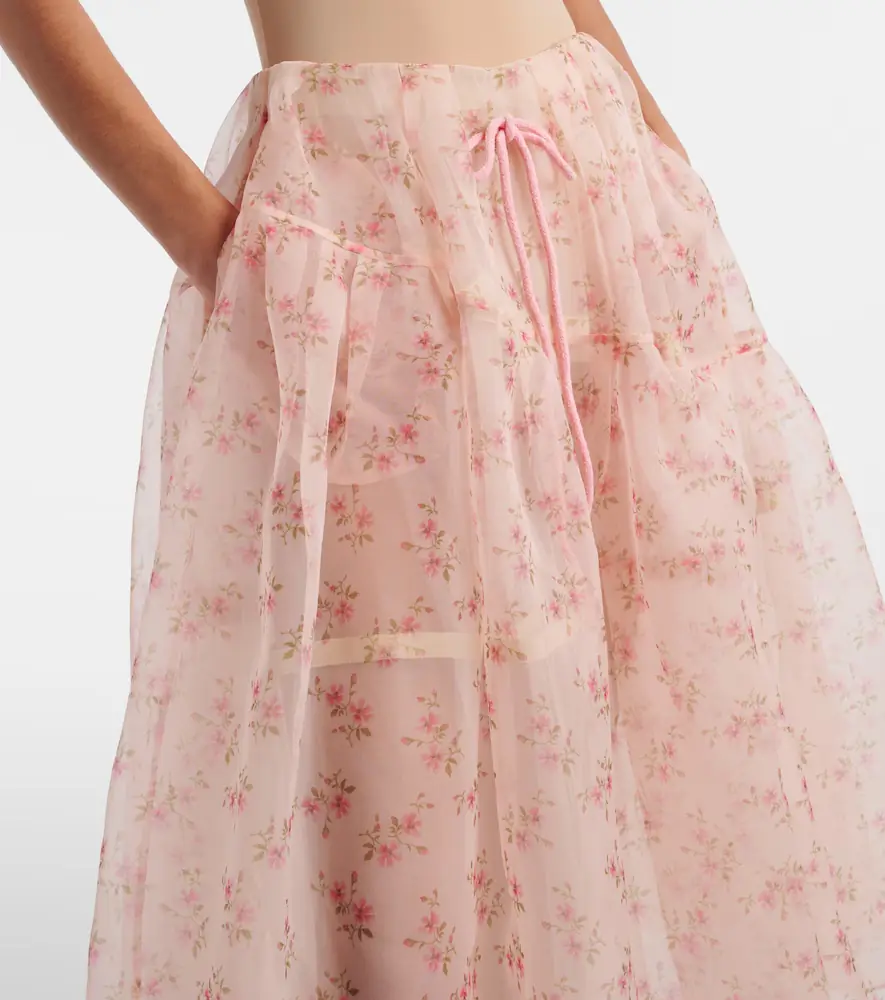 Simone Rocha Floral tulle midi skirt | Thumbnail 3