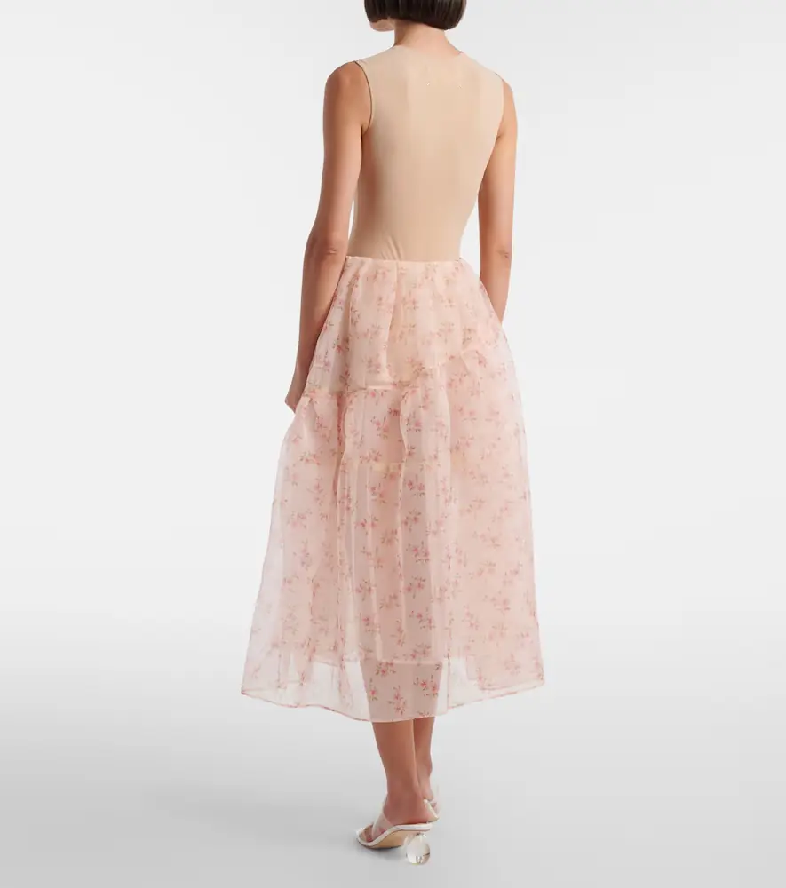 Simone Rocha Floral tulle midi skirt | Thumbnail 4