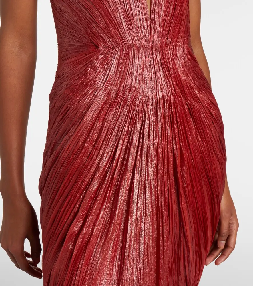 Maria Lucia Hohan Cecilia draped silk muslin bustier gown | Thumbnail 6