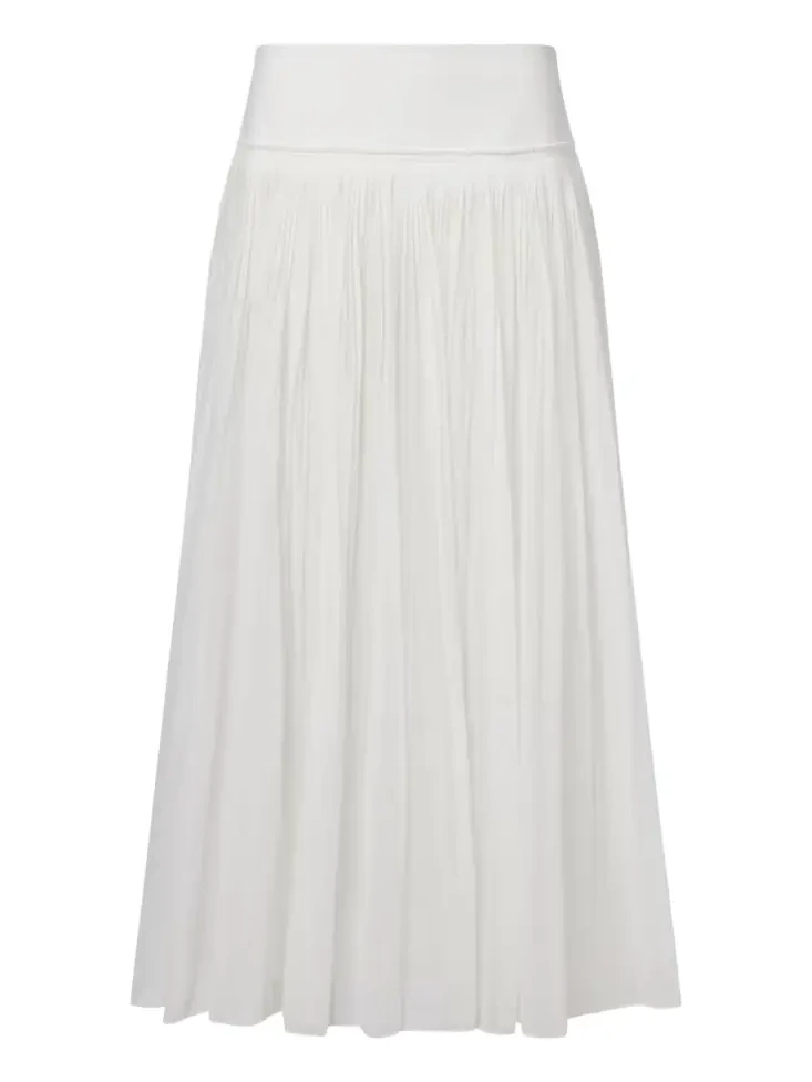 Róhe Pleated cotton muslin maxi skirt Róhe Pleated cotton muslin maxi skirt