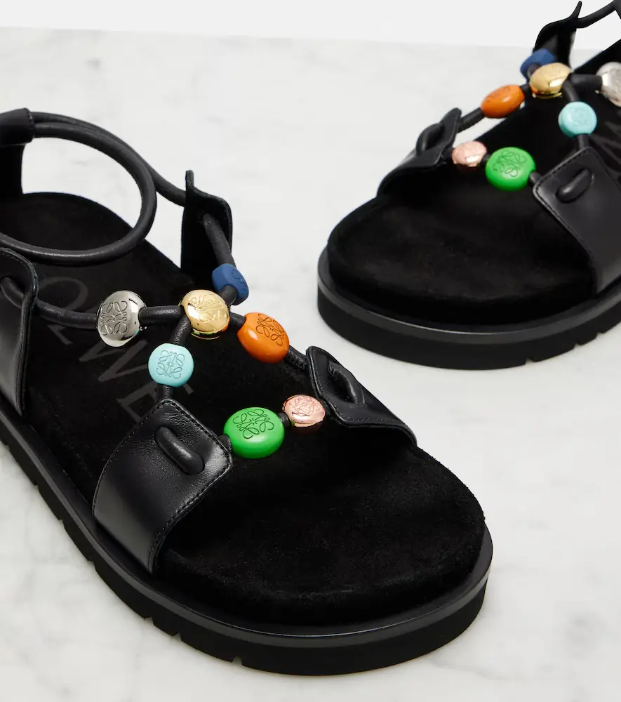 Loewe Paula's Ibiza Pebble Beads leather sandals | Thumbnail 3