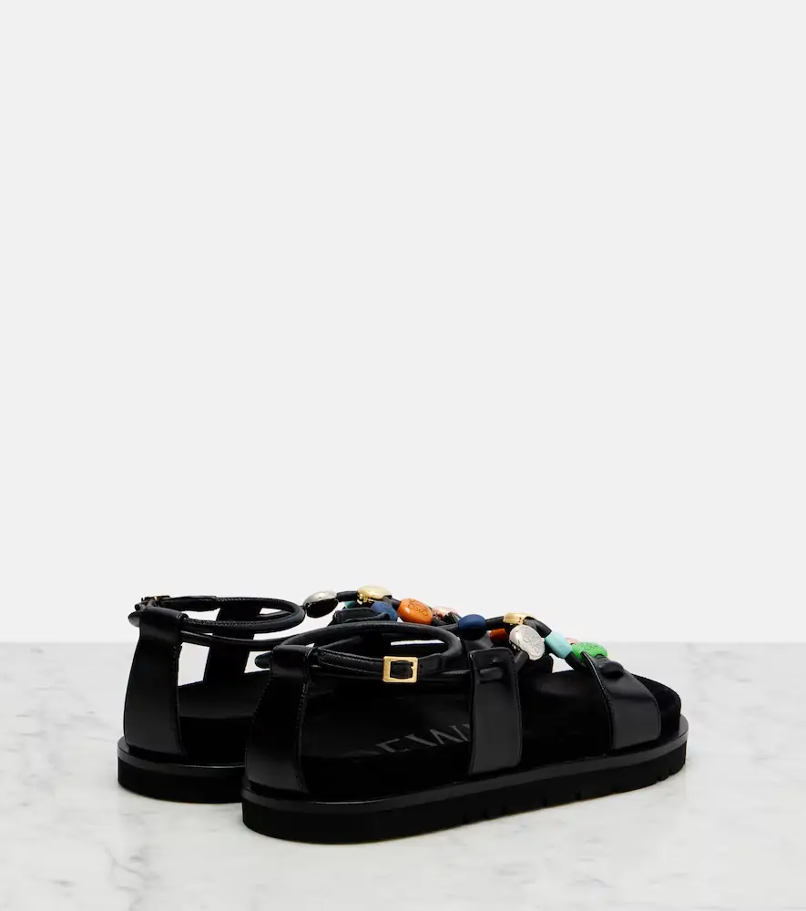 Loewe Paula's Ibiza Pebble Beads leather sandals | Thumbnail 4