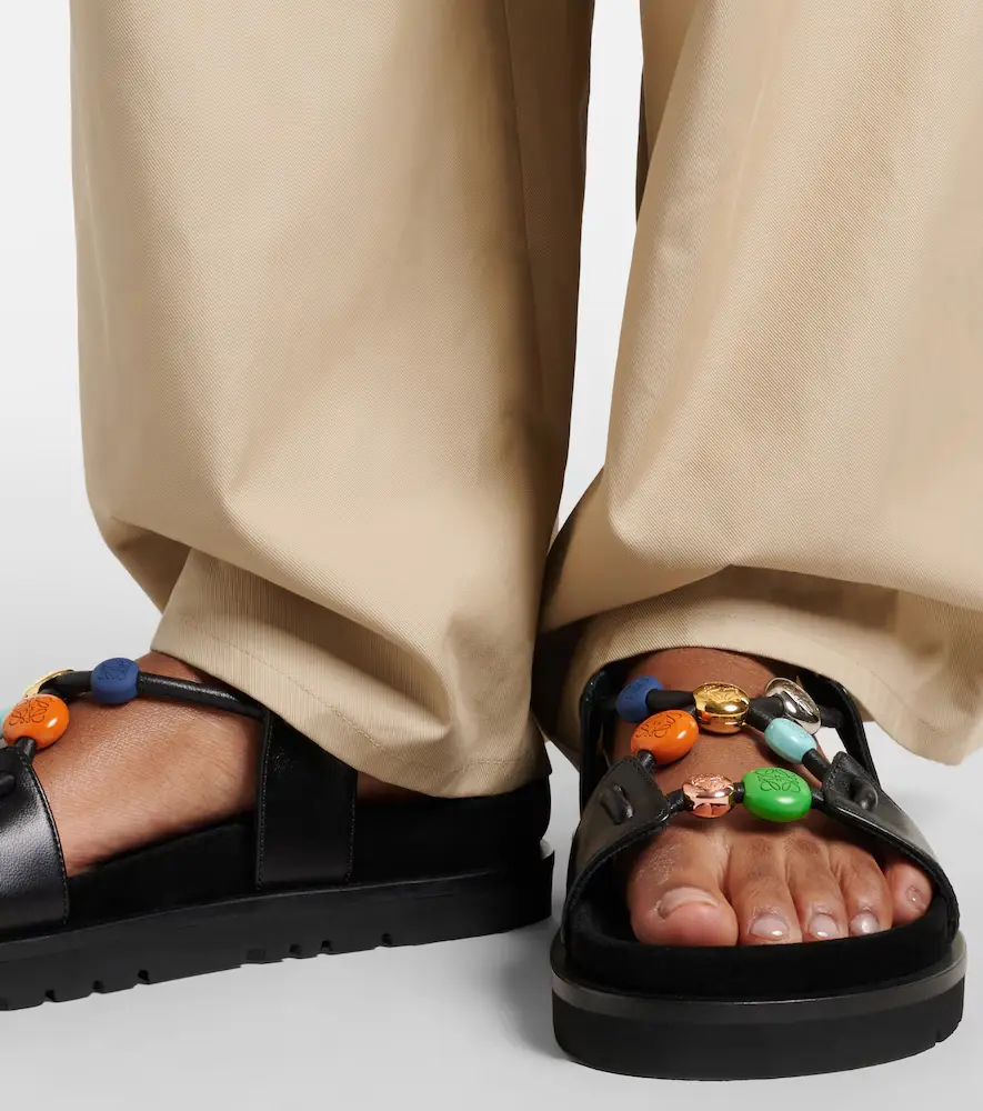 Loewe Paula's Ibiza Pebble Beads leather sandals | Thumbnail 5