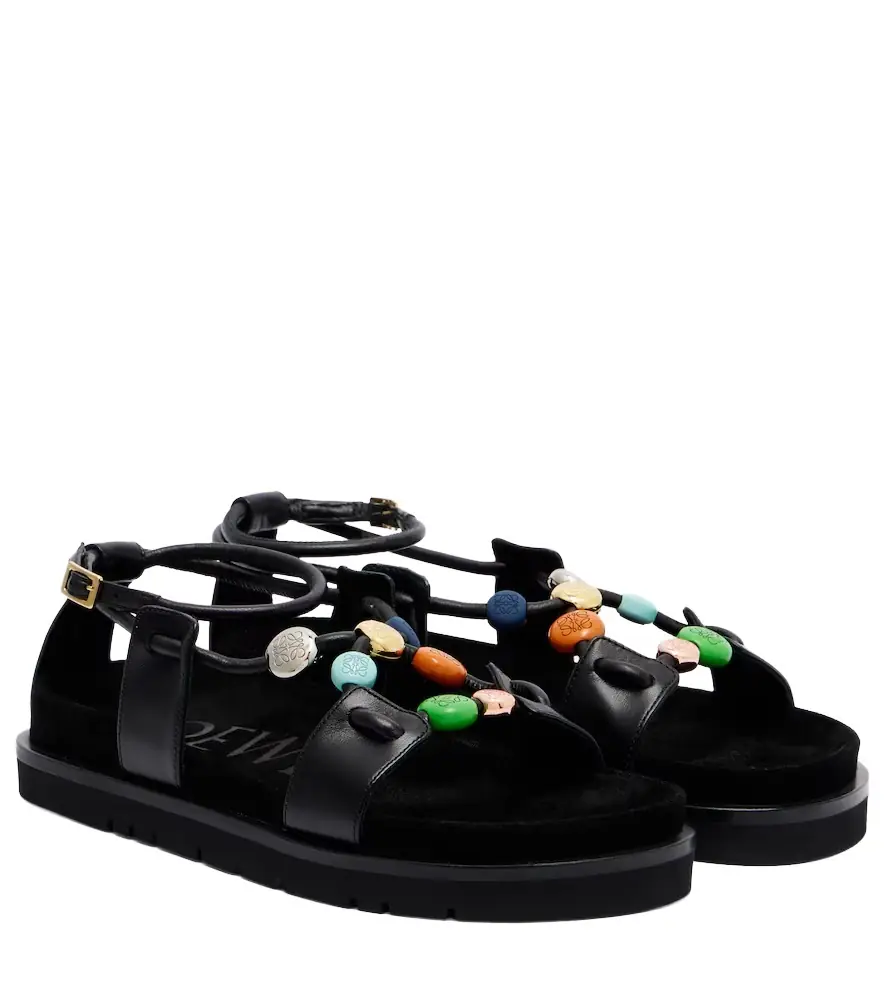 Loewe Paula's Ibiza Pebble Beads leather sandals | Image 1 Loewe Paula's Ibiza Pebble Beads leather sandals | Image 1
