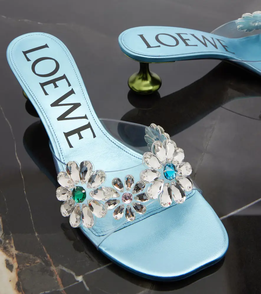 Loewe Paula's Ibiza Toy Crystal Flowers mules | Thumbnail 2