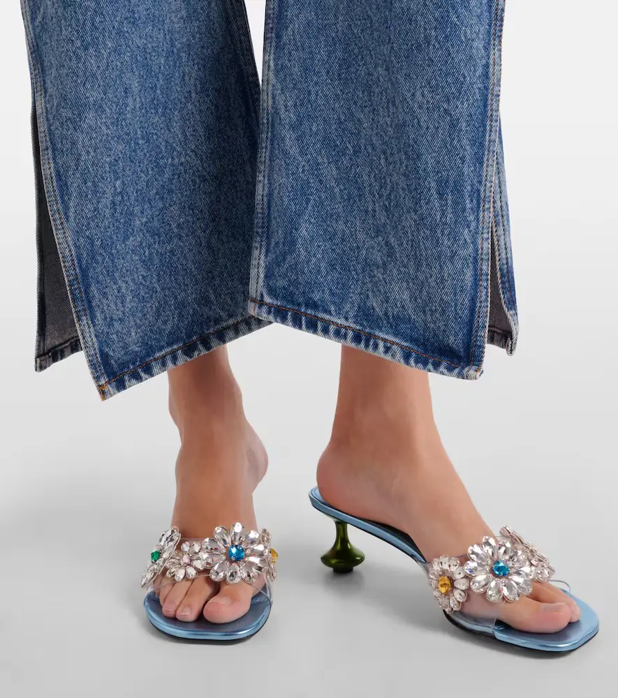 Loewe Paula's Ibiza Toy Crystal Flowers mules | Thumbnail 5