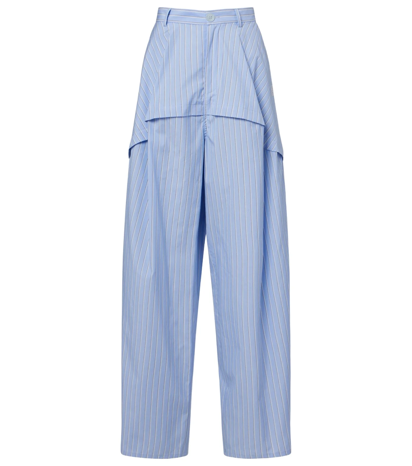 Paula's Ibiza striped cotton poplin wide-leg pants Paula's Ibiza striped cotton poplin wide-leg pants