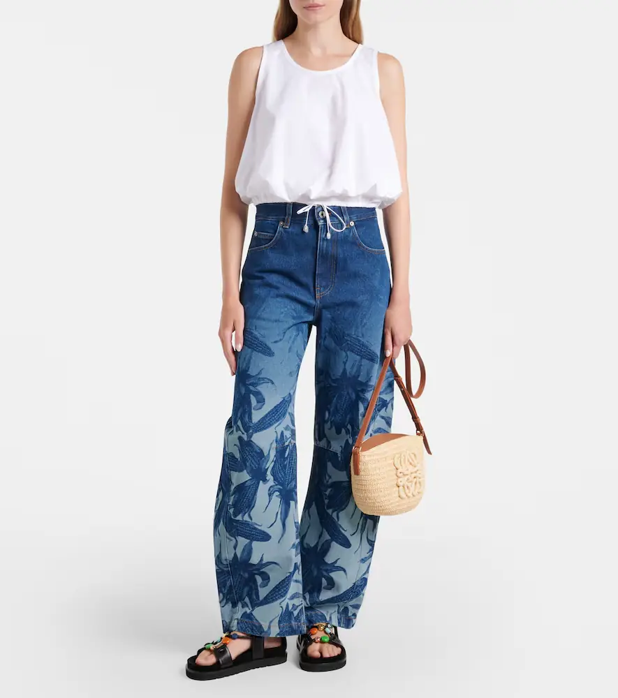 Loewe Paula's Ibiza cotton poplin crop top | Thumbnail 2